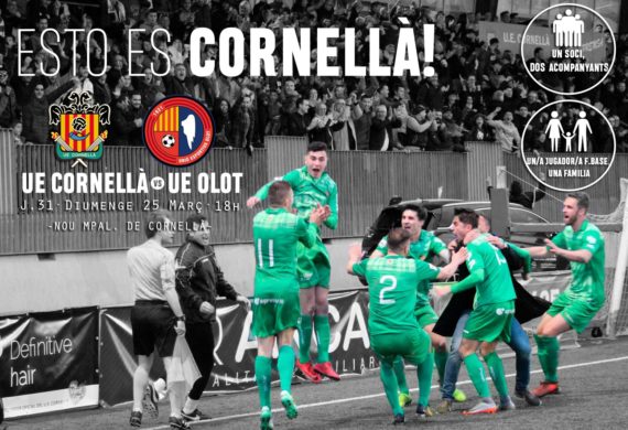 CLUB | PROMOCIONS ESPECIALS PER AL PARTIT UE CORNELLÀ – UE OLOT