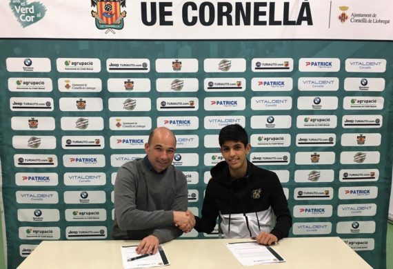 VALTER PEREIRA SIGNA EL SEU PRIMER CONTRACTE PROFESSIONAL AMB LA UE CORNELLÀ